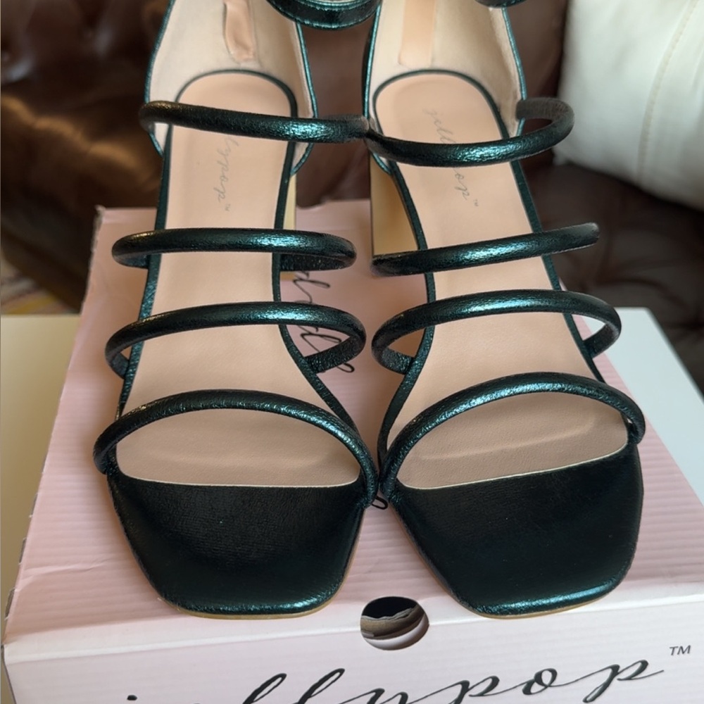 Strappy Emerald Green Heels